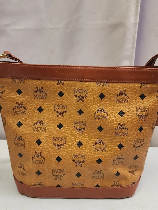 Authentic Vintage Logoglam Cognac Canvas MCM crossbody Shoulder Bag With COA - Picture 3 of 12